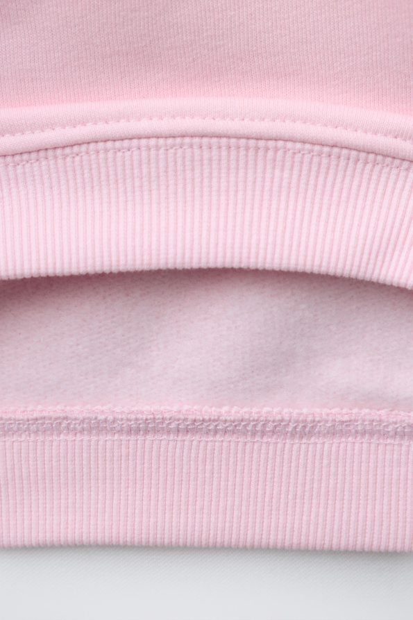 Girls' Cotton Pink Heart Appliqué Sweatshirt and Floral Flare Leggings Set