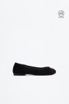 Gathered Bow Detail Ballerina Flats