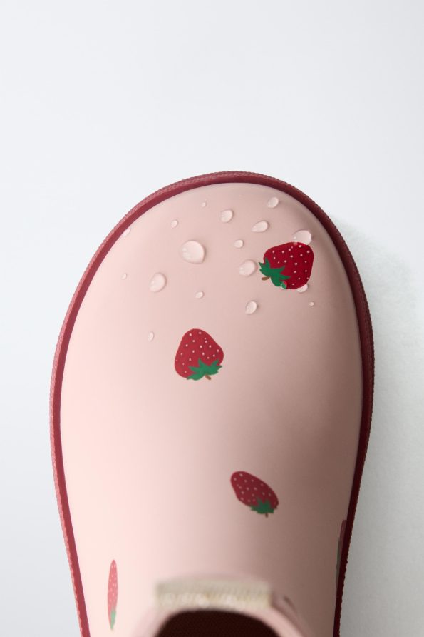 Strawberry Print Rain Boots