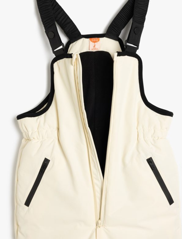 Girls' Baby Zip-Up Ski Bodysuit with Pockets