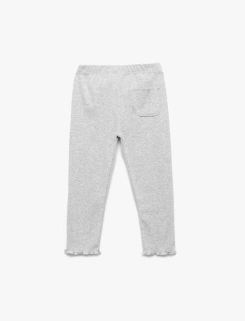 Girls' Baby Elastic Waist Pocket Detail Basic Leggings