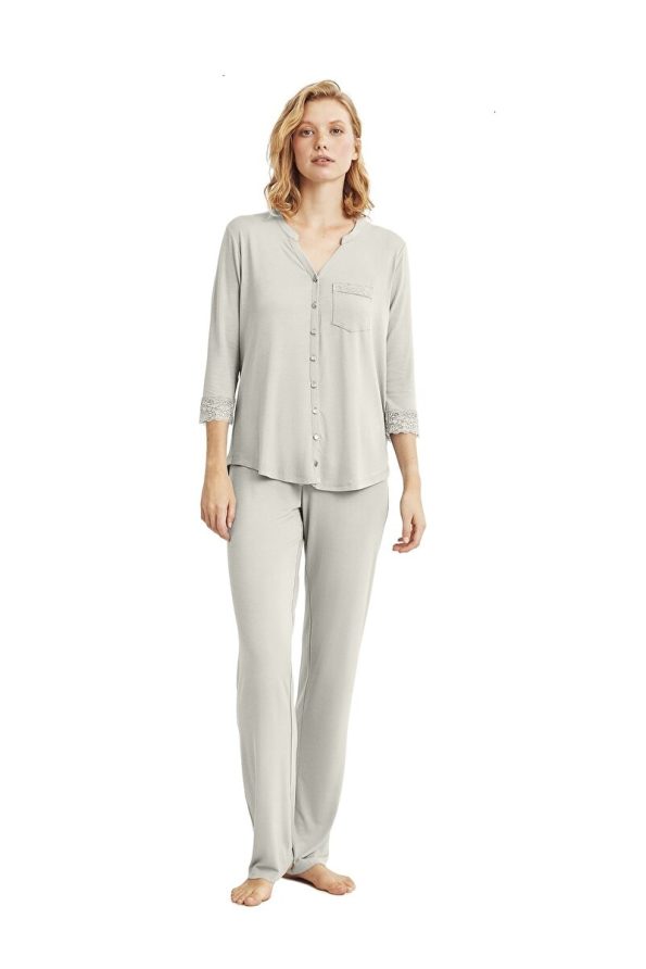 Catherines Maternity Pajama Set - Light Green