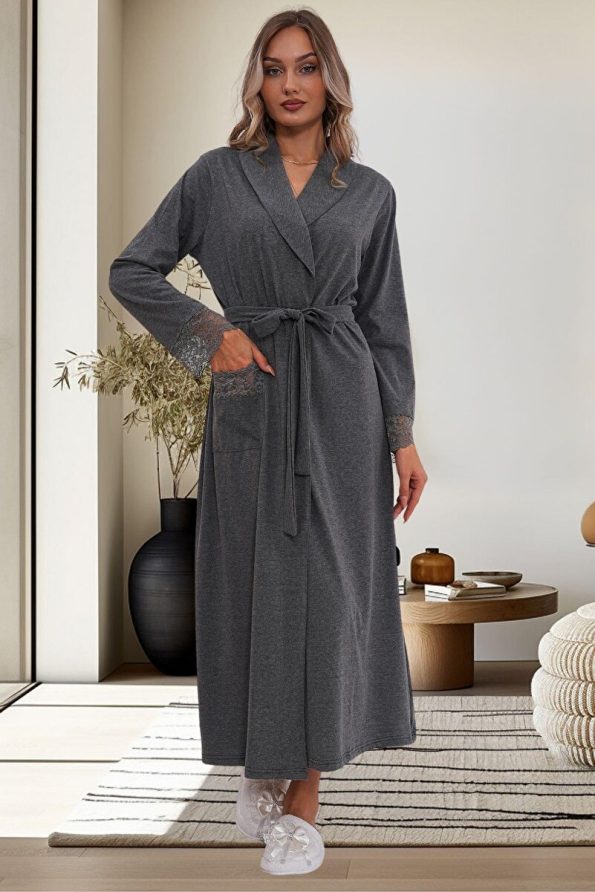 Mecit Maternity Lace Detailed Long Sleeve Pajama Set
