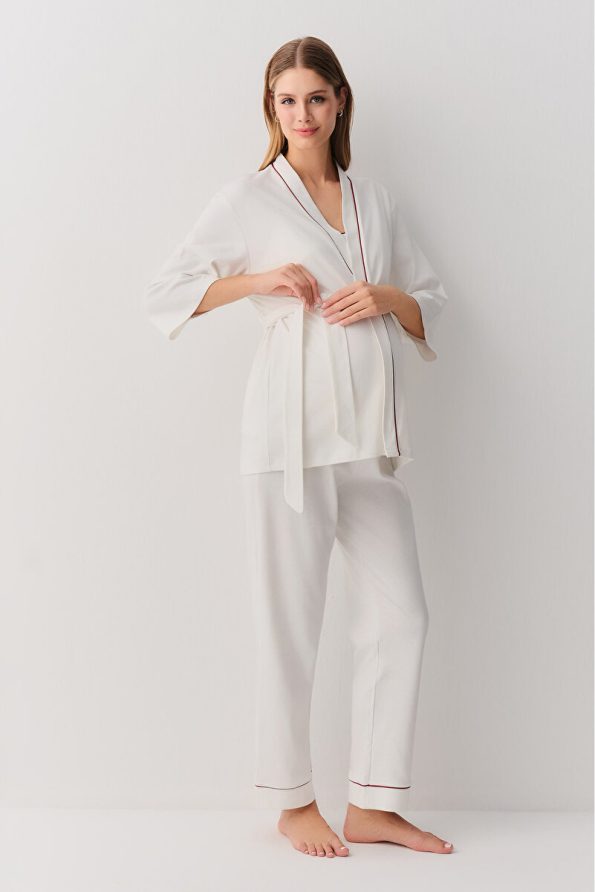 Suwen Pearl 3-Piece Maternity Pajama Set