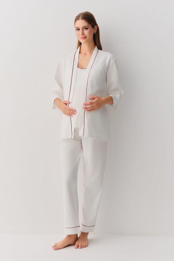 Suwen Pearl 3-Piece Maternity Pajama Set