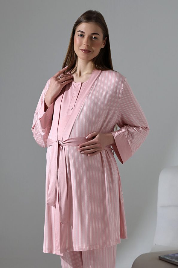 LikapaShop 3-Piece Maternity Pajama Set