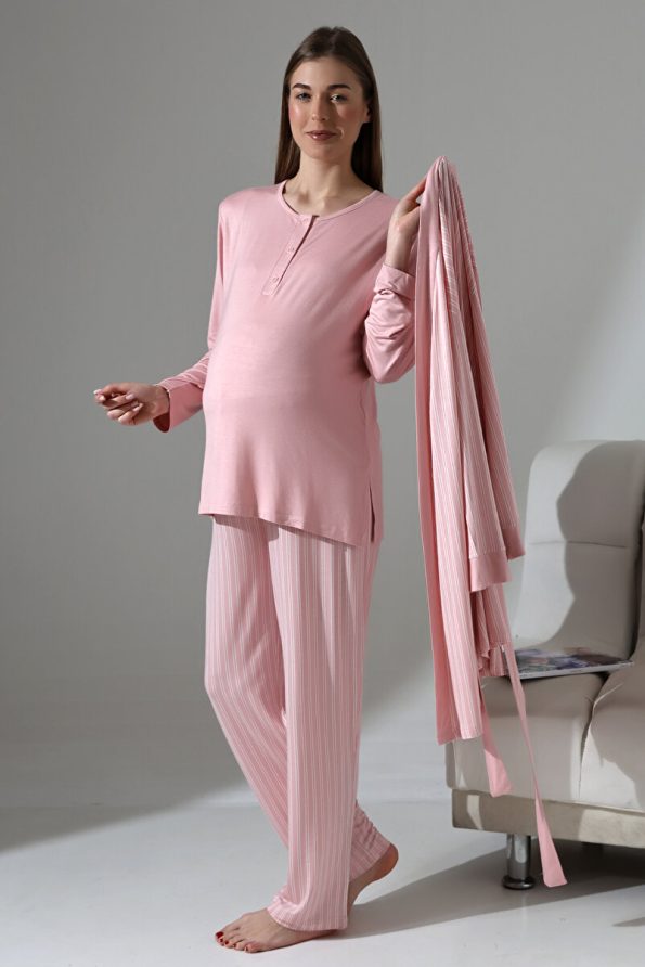 LikapaShop 3-Piece Maternity Pajama Set