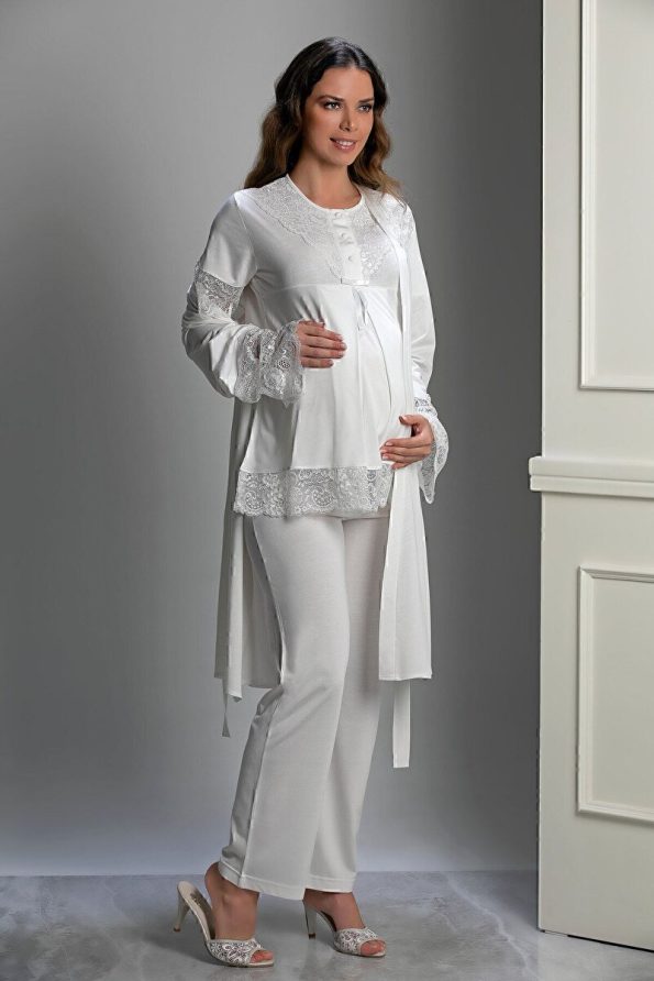 Nehirsel 3022 Special Design Maternity Pajama Set 3-Piece