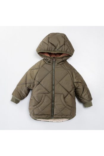 MIMBOKIDS Boys Reversible Jacket - Quilted/Faux Fur Details Ages 6-11