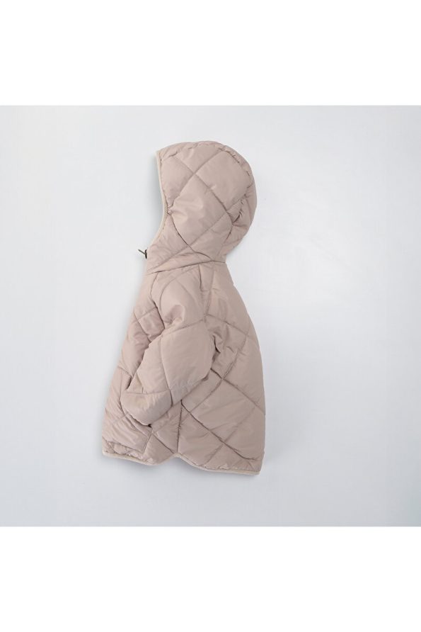 MIMBOKIDS Boys Reversible Jacket - Quilted/Faux Fur Details