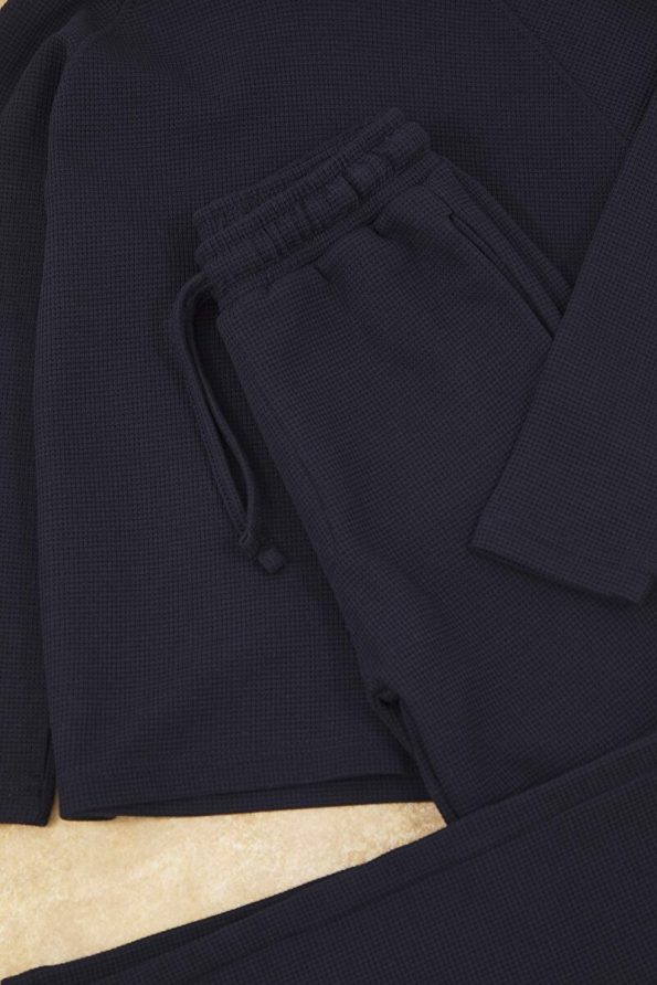 Trendyolmilla Kids Navy Blue Cotton Hooded Oversized Knit Set