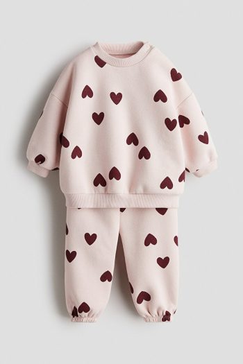 H&M 2-Piece Printed Sweatshirt Set
