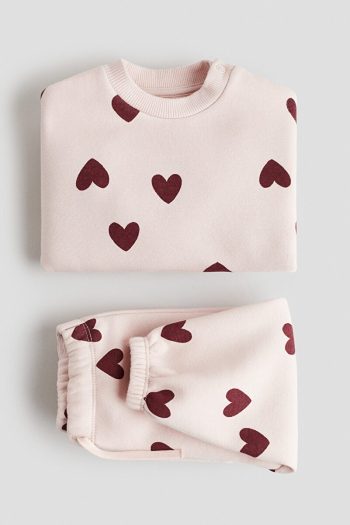 H&M 2-Piece Printed Sweatshirt Set