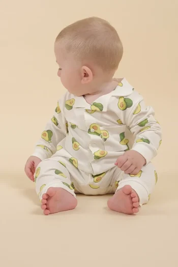 Unisex Long Sleeve Snap Closure Baby Sleep Suit