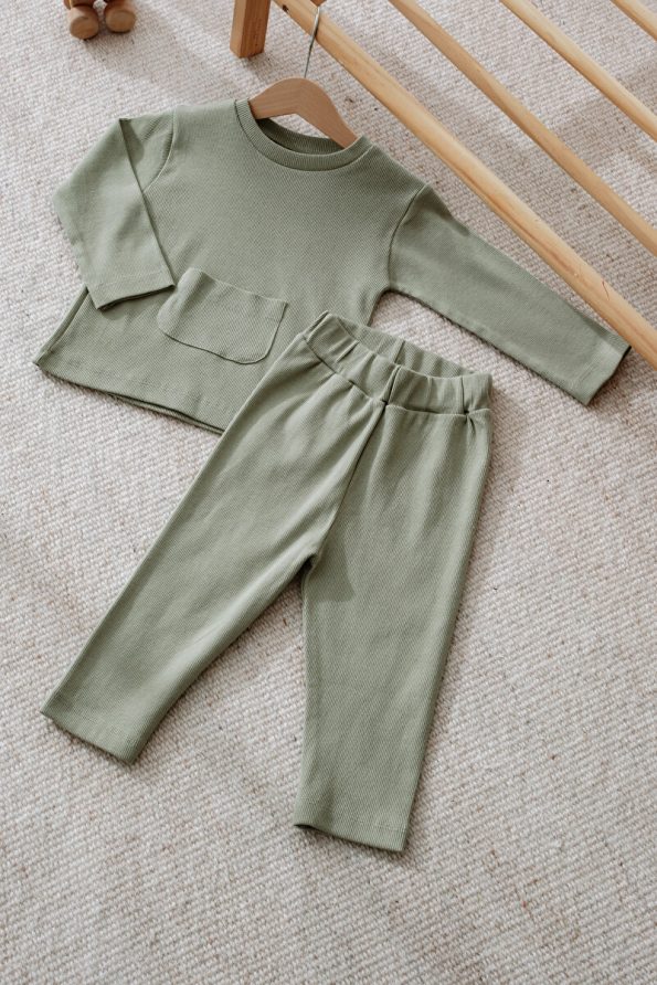 Frelida Baby & Kids Two-Piece Baby Pajama Set - Sage Green