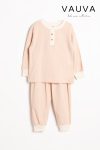 Vauva Seasonal Pajama Set Long Sleeve Button Detail for Boys and Girls