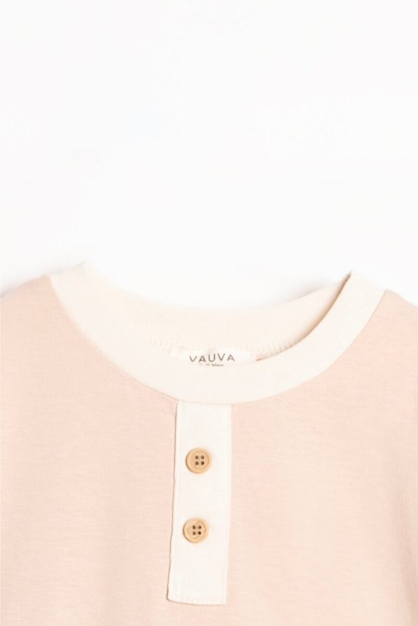 Vauva Seasonal Pajama Set Long Sleeve Button Detail for Boys and Girls