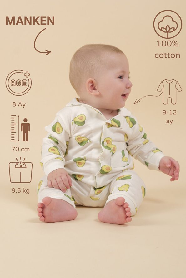 Unisex Long Sleeve Snap Closure Baby Sleep Suit