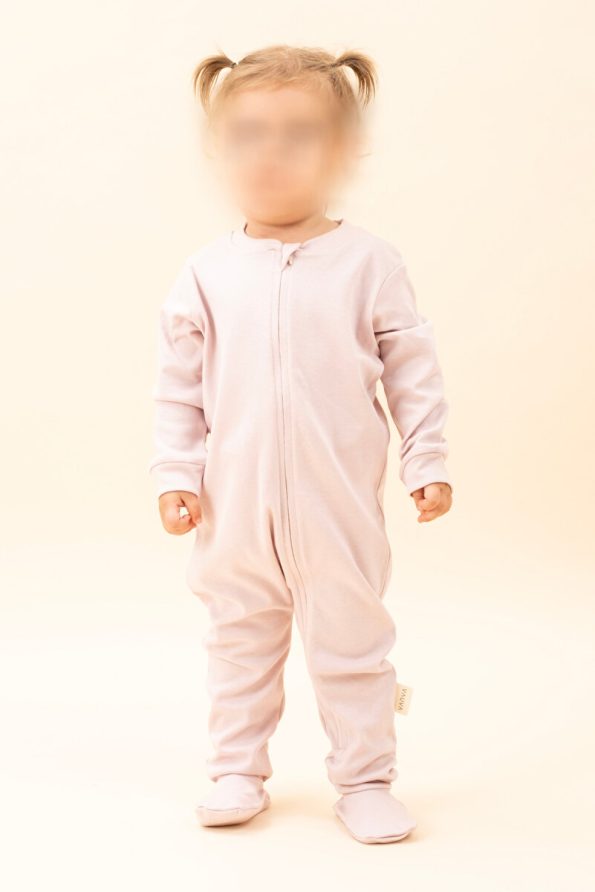 Baby Unisex Long Sleeve Footed Zip-Up Sleep Suit