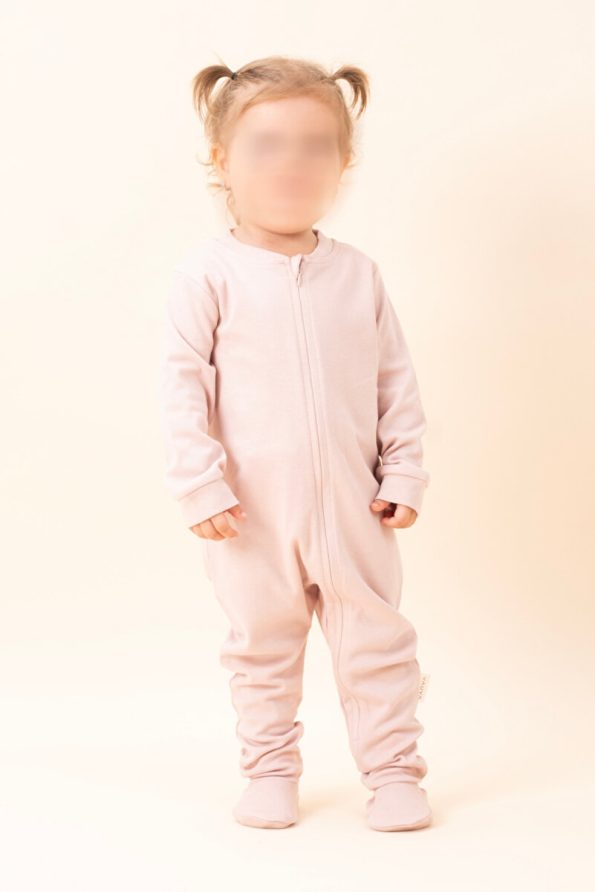Baby Unisex Long Sleeve Footed Zip-Up Sleep Suit
