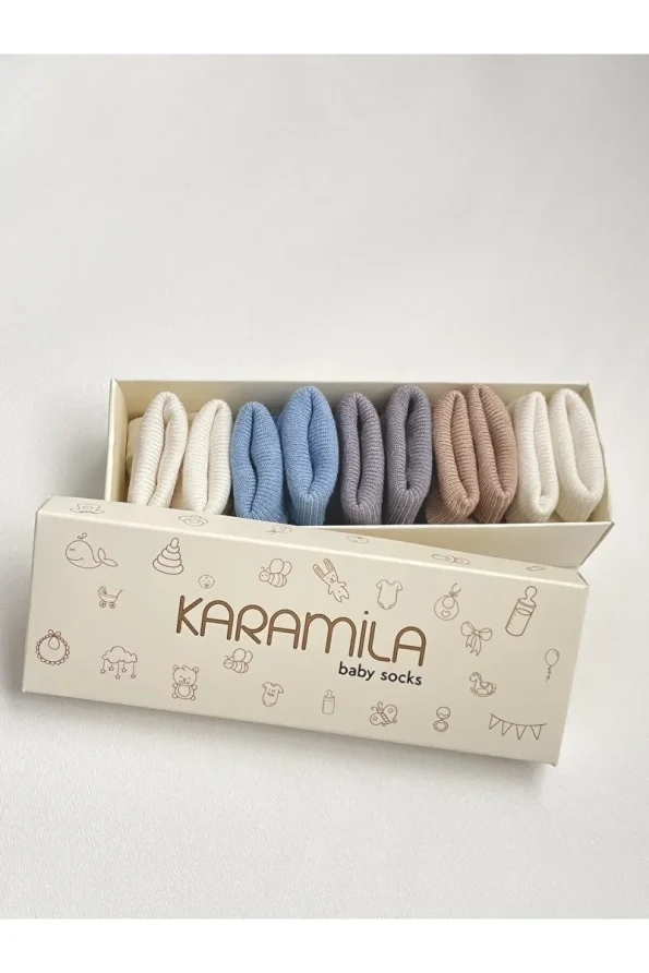 KaramiLA 5-Pack Baby Bamboo Socks for Boys