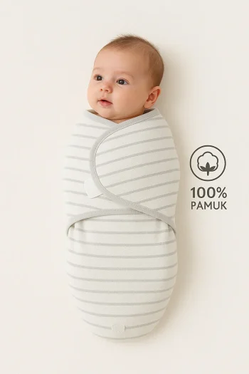 Mimocan 100% Cotton Swaddle for 0-4 Months Baby with Velcro Closure