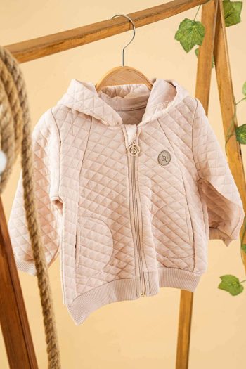 Lilac Hooded Cotton Cardigan for Kids
