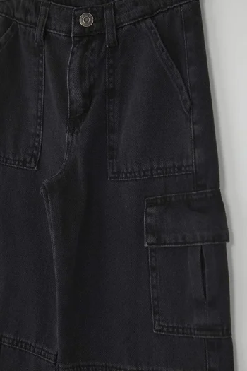 Trendyolmilla Kids Black Flare Denim Jeans for Girls