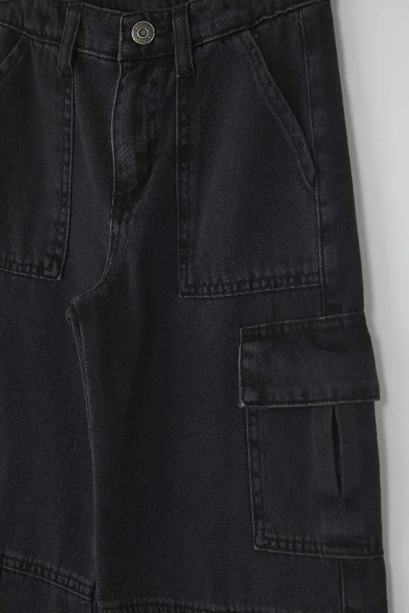 Trendyolmilla Kids Black Flare Denim Jeans for Girls