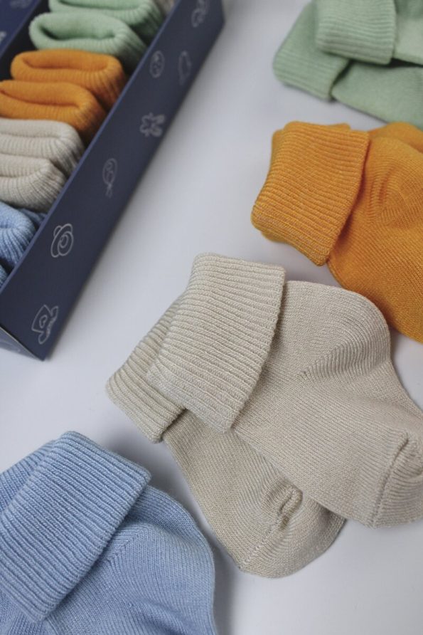 KARAMİLA 5-Piece Boys Bamboo Baby Socks Set