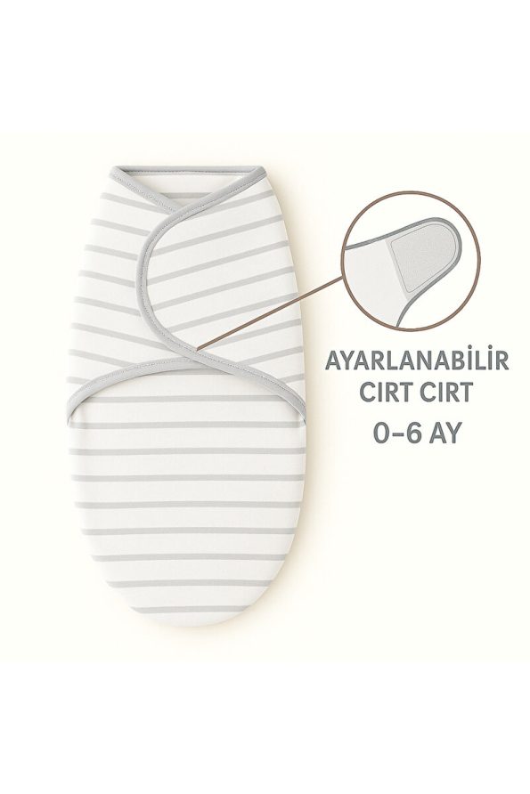 Mimocan 100% Cotton Swaddle for 0-4 Months Baby with Velcro Closure