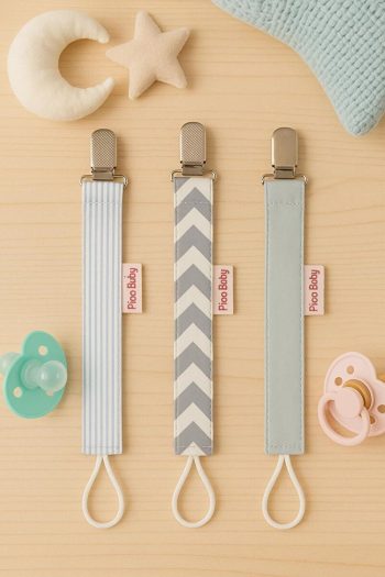 Pico Baby Pacifier Clip - Pacifier Chain - Pacifier Holder Set