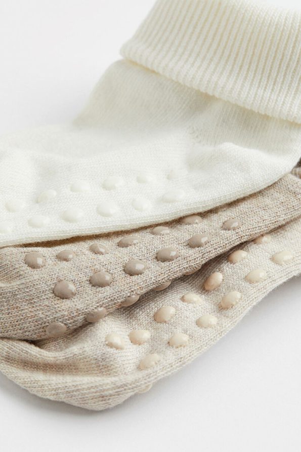 MEM SOCKS Organic Cotton Non-Slip Baby/Child Socks Pack of 12