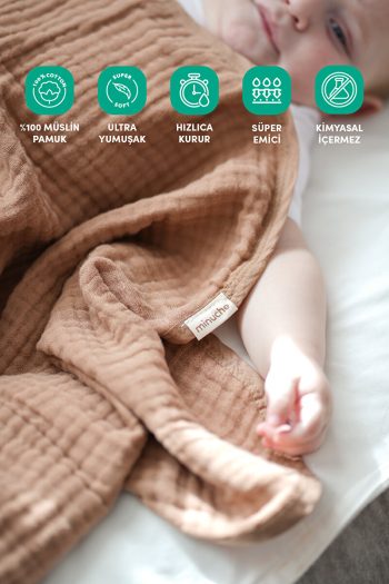 Minuche 100% Cotton 4-Layer Muslin Nursing Cover