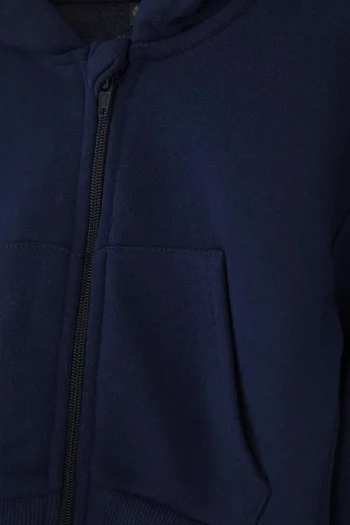 Trendyolmilla Kids Navy Unisex 100% Cotton Hooded Knit Cardigan