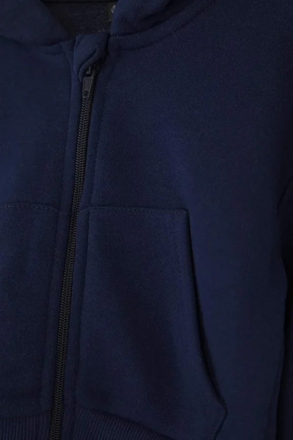 Trendyolmilla Kids Navy Unisex 100% Cotton Hooded Knit Cardigan