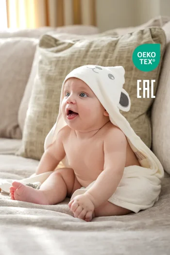 Minuche 100% Cotton Bamboo Hooded Towel - Bear Ear Design - 75X75 cm