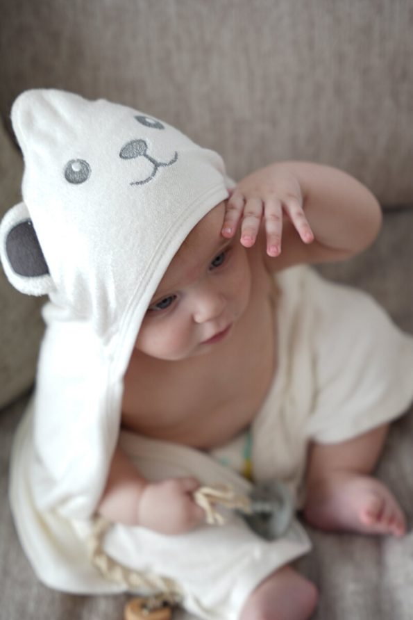 Minuche 100% Cotton Bamboo Hooded Towel - Bear Ear Design - 75X75 cm