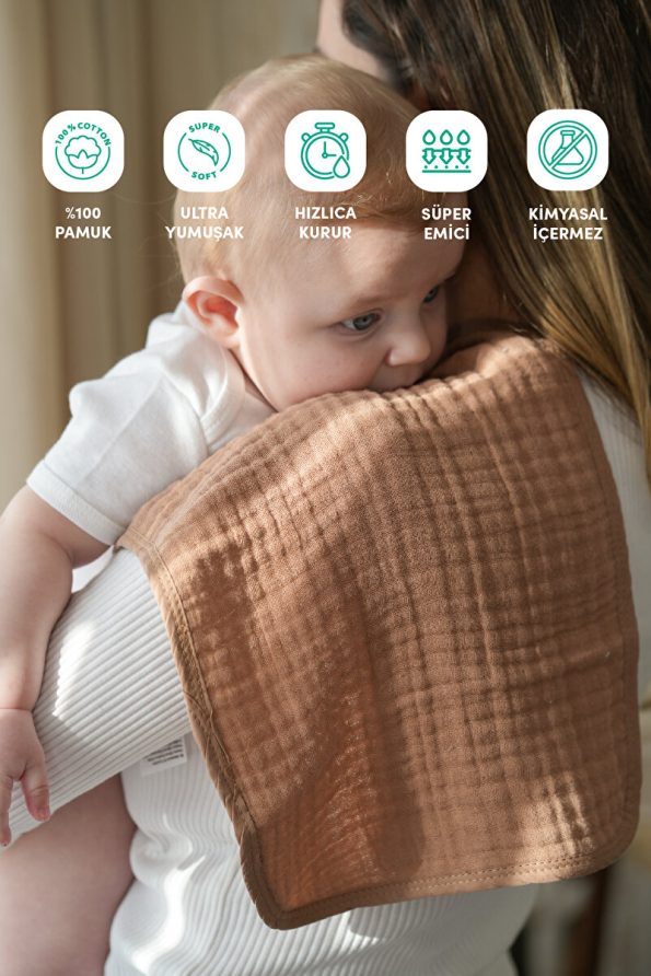 Minuche 6-Pack Muslin Baby Cloths 25X50 cm - Ultra Soft 100% Cotton Muslin