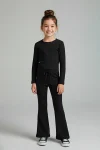 Trendyolmilla Kids Black Girls' Crew Neck Knit Set
