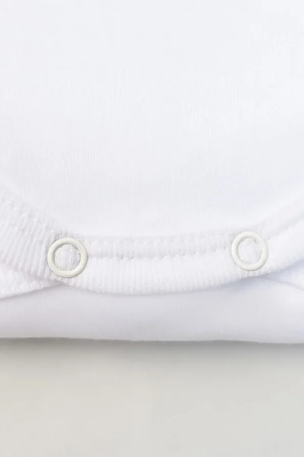 Lilabio 100% Organic Cotton 5-Pack White Long Sleeve Baby Bodysuits