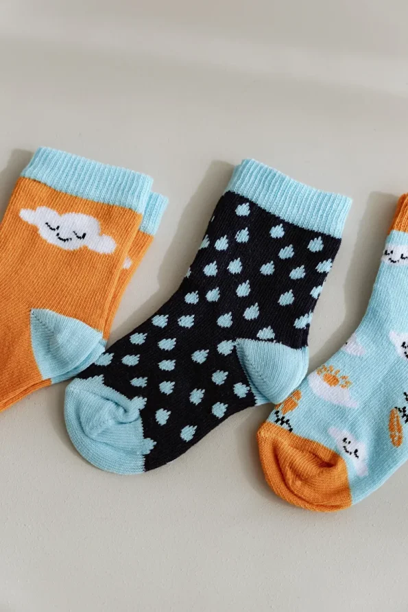 Lilabio Cloud Patterned 5-Pack Ankle Socks