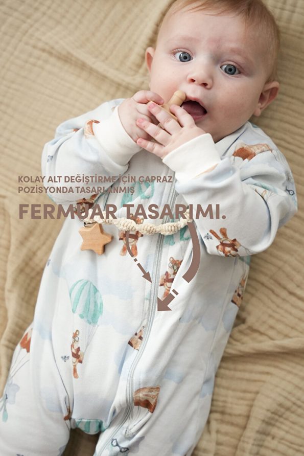 Minuche Baby Sleep Suit and Play Pajamas - 100% Cotton One-Piece Zippered Pajama