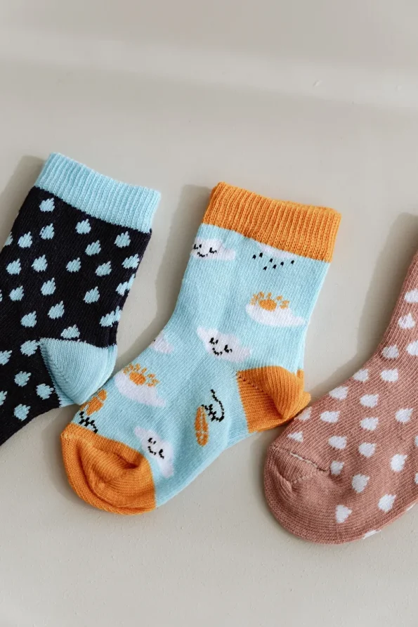 Lilabio Cloud Patterned 5-Pack Ankle Socks