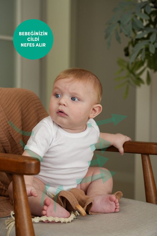Minuche 100% Cotton 8-Pack Baby Bodysuits - Short Sleeve White Onesies