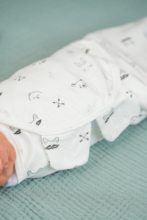 Minuche 100% Cotton Set of 3 Baby Swaddles and Sleep Sacks