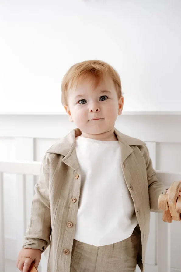 Lilabio 100% Cotton Muslin Boho Shirt Set for Ages 1-5