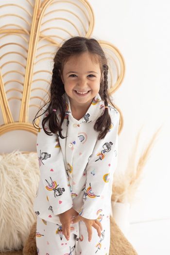Lilabio 100% Cotton Flannel Girls Pajama Set