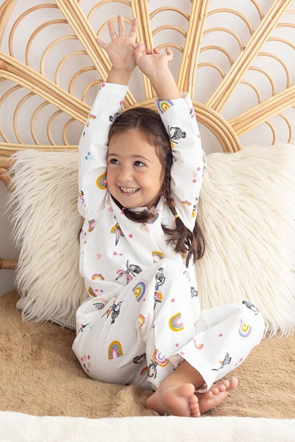 Lilabio 100% Cotton Flannel Girls Pajama Set