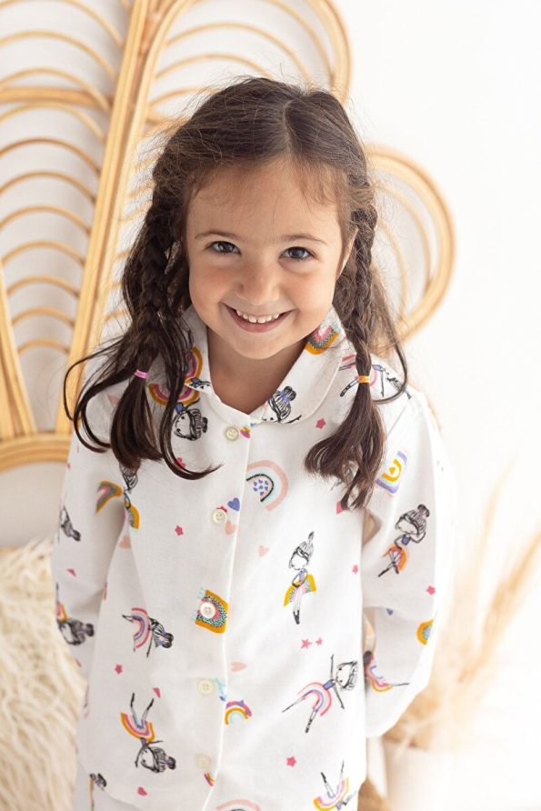 Lilabio 100% Cotton Flannel Girls Pajama Set